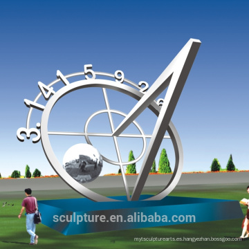 2016 Acero Inoxidable Ronda La Luna Escultura de Arte Abstracto / Estatua de Paisaje Grande Moderno